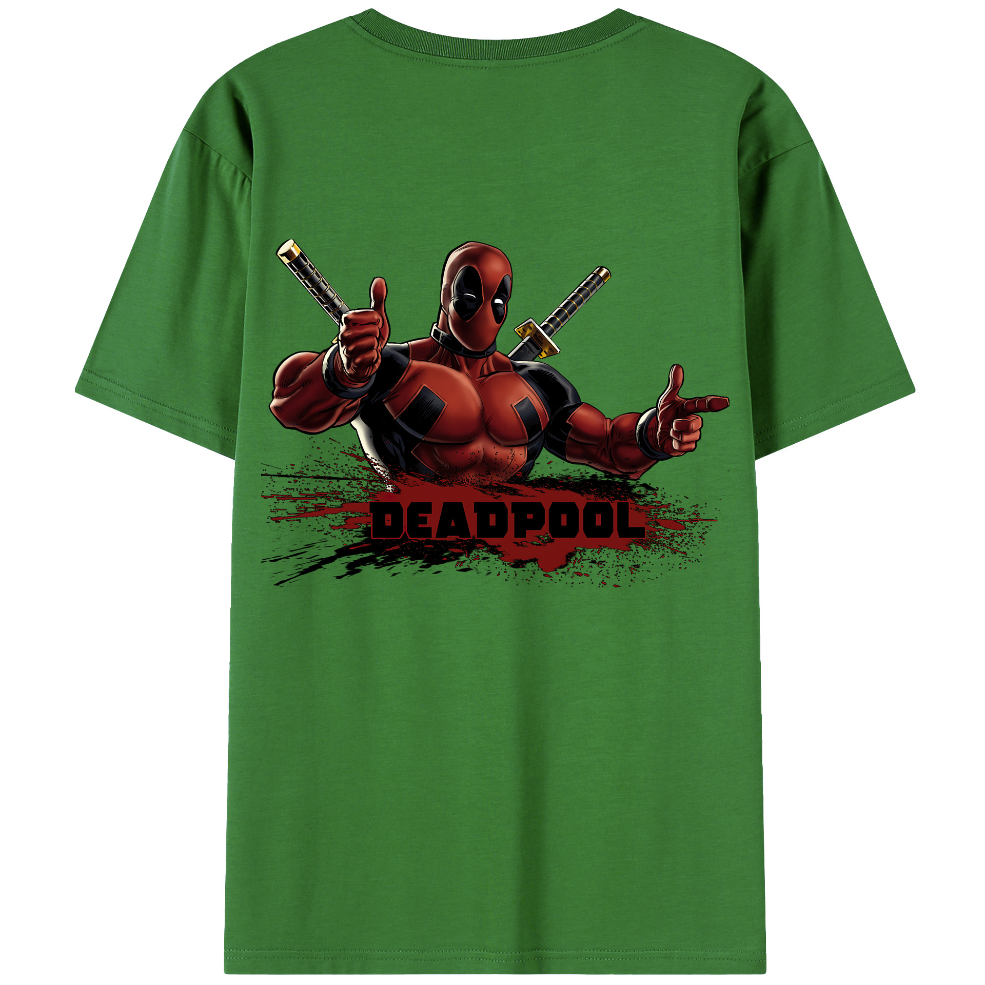 （画像用） Deadpool デッドプール レディース半袖Tシャツ(バックプリント)